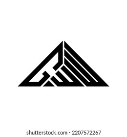 GWW letter logo creative design with vector graphic, GWW simple and modern logo in triangle shape.