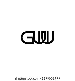 gww lettering initial monogram logo design