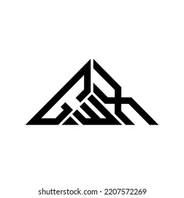 GWX letter logo creative design with vector graphic, GWX simple and modern logo in triangle shape.