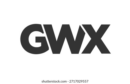 GWX logotipo modelo de design com texto forte e moderno em negrito. Logotipo vetorial inicial com tipografia simples e mínima. Identidade de empresa moderna ideal para a presença de marca de empresas.