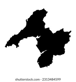 Gwynedd county, Wales. Vector illustration.