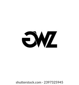 gwz initial letter monogram logo design
