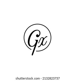 GX circle feminine concept initial logo best for beauty and fashion
