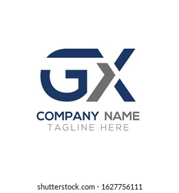 GX Creative Letter Logo Design vector Template. Abstract Letter GX logo Design