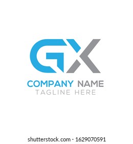 GX Creative Letter Logo Design vector Template. Abstract Letter GX logo Design