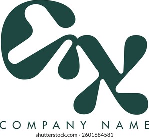 GX creative modern abstract letter logo vector design. Usable for your company or business and brand identity.