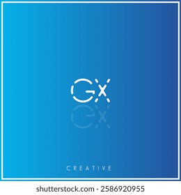 GX Creative Premium Vector latter logo design. Creative Logo. Elegant leaves.  modern design. Vector Illustration logo. Creative Minimal feminine monogram and logo.