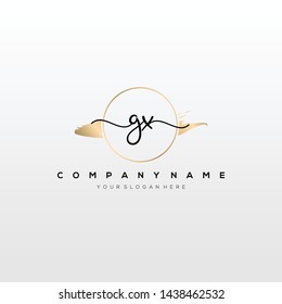 GX handwriting initial logo template vector.