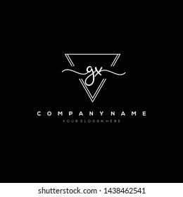 GX handwriting initial logo template vector.