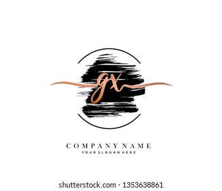GX handwriting initial  logo vector