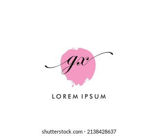 GX Initial beauty monogram logo vector