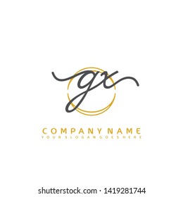 GX Initial handwriting logo concept