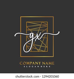 GX Initial Handwriting logo template vector