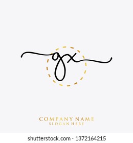 GX Initial handwriting logo template