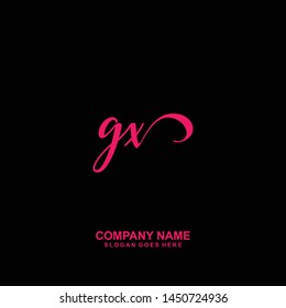 GX Initial handwriting logo vector
