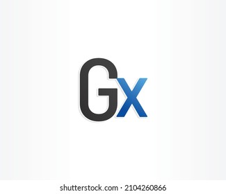 GX Diseño del logotipo del concepto del icono inicial