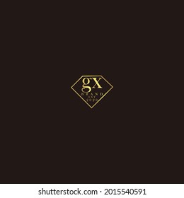 GX Initial logo diamond luxury wedding illustration