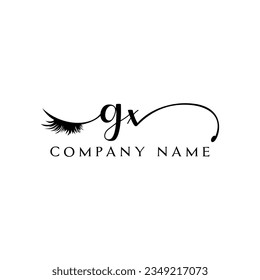 GX inicial Logotipo lash logo eyelector moderno