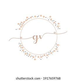 GX Initial monogram handwriting luxury illustration
