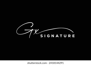 GX initials Handwriting signature logo. G X Hand drawn Calligraphy lettering Vector. GX letter real estate, beauty, photography letter logo design.