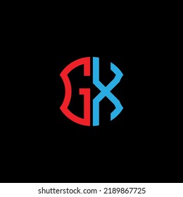 GX letter logo creative design with vector graphic, Abc simple and modern logo design.
