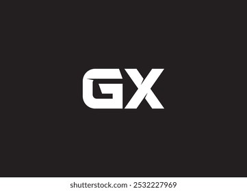 Logotipo de la letra GX y diseño inicial del logotipo