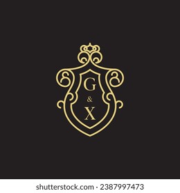 Vintage-Logo der GX-Serie in erstklassigem professionellem Design, das gut auf allen Printmedien drucken kann