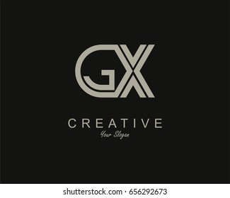 GX Logo. Letter design vector