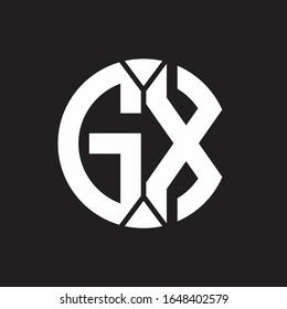 GX Logo monogram with piece circle ribbon style