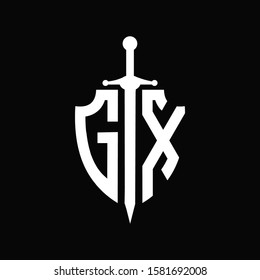 GX logo with shield shape and sword