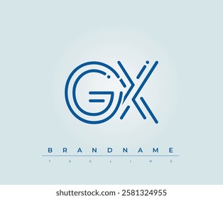 GX Technology Letter Logo Template. This tech letter logo is a graphic mark that uses letters to represent a technology company.