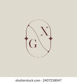 GX wedding classic in elegant monogram with high quality professional design that will print well
