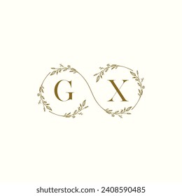 GX wedding infinity in elegant monogram with high quality professional design that will print well