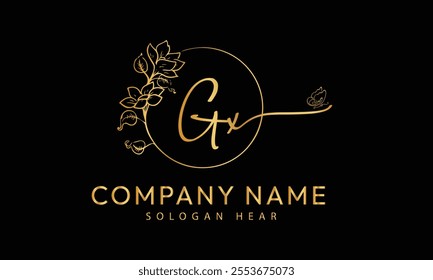 GX X G initial signature logo template vector