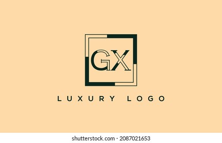 GX XG Abstraktes Anfangsbuchstabenalphabet Logo 