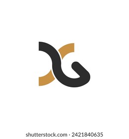 GX, XG, Abstract initial monogram letter alphabet logo design