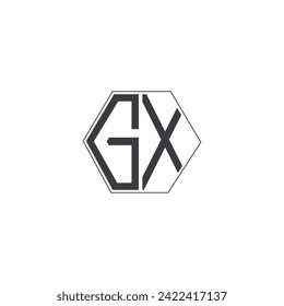 GX, XG, Abstract initial monogram letter alphabet logo design