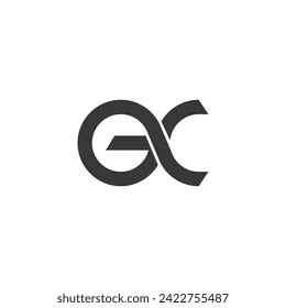 GX, XG, Abstract initial monogram letter alphabet logo design
