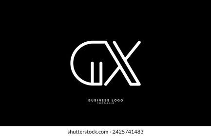 GX, XG, G, X, Letras abstractas Logo Monograma	
