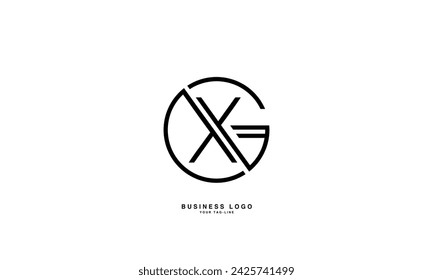 GX, XG, G, X, Letras abstractas Logo Monograma	
