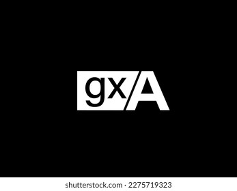 GXA Logo and Graphics design vector art, Icons isolated on black background