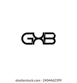 gxb typography letter monogram logo design