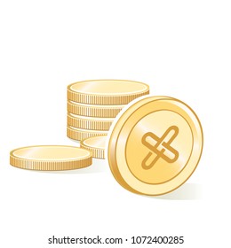 GXChain Cryptocurrency Coin Gold Stacks