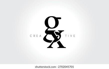 GXgx Elegant Serif Monogram Logo – Luxury Lowercase Typographic Lettermark for Modern Branding