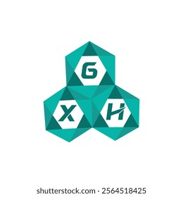 GXH creative minimalist letter logo. GXH unique vector initials alphabet letter logo design
