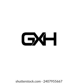 gxh initial letter monogram logo design