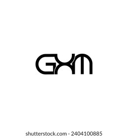 gxm lettering initial monogram logo design