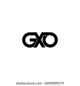 gxo lettering initial monogram logo design