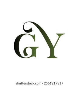 gy abstract alphabet wordmark icon emblem symbol business logo design