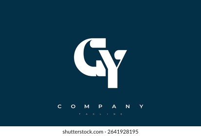 GY Abstract Geometric Logo Design. Modern and elegant logo design with simplistic typography elements, showcasing branding excellence.